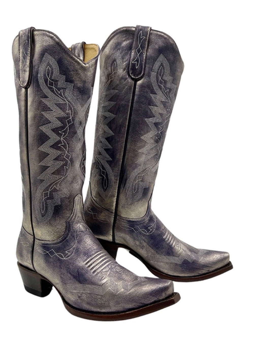 Old Gringo metallic purple embroidered western boots RTL $495 7 New in box